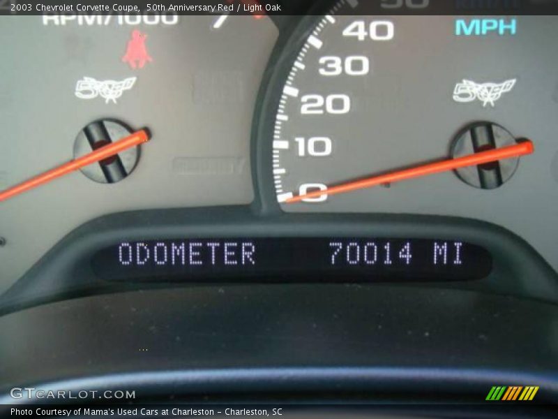 50th Anniversary Red / Light Oak 2003 Chevrolet Corvette Coupe