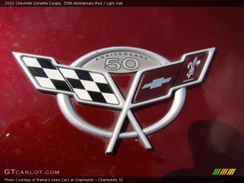 50th Anniversary Red / Light Oak 2003 Chevrolet Corvette Coupe