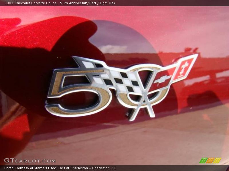 50th Anniversary Red / Light Oak 2003 Chevrolet Corvette Coupe