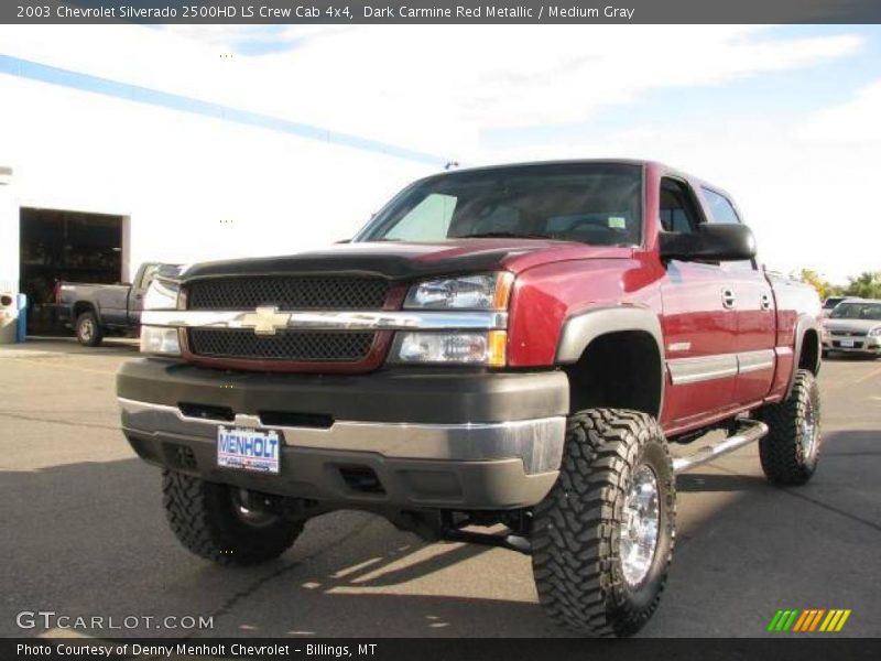 Dark Carmine Red Metallic / Medium Gray 2003 Chevrolet Silverado 2500HD LS Crew Cab 4x4