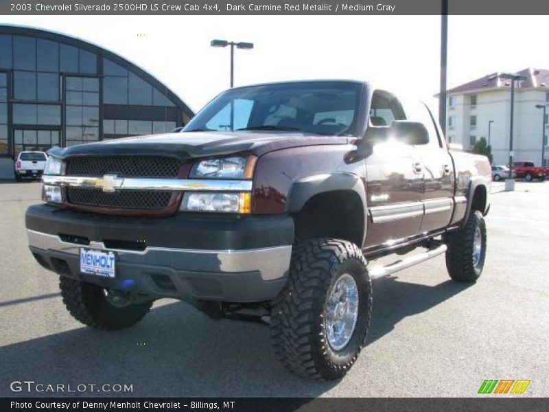 Dark Carmine Red Metallic / Medium Gray 2003 Chevrolet Silverado 2500HD LS Crew Cab 4x4
