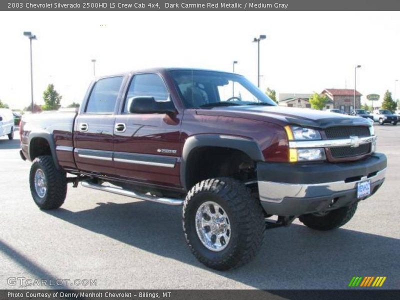 Dark Carmine Red Metallic / Medium Gray 2003 Chevrolet Silverado 2500HD LS Crew Cab 4x4