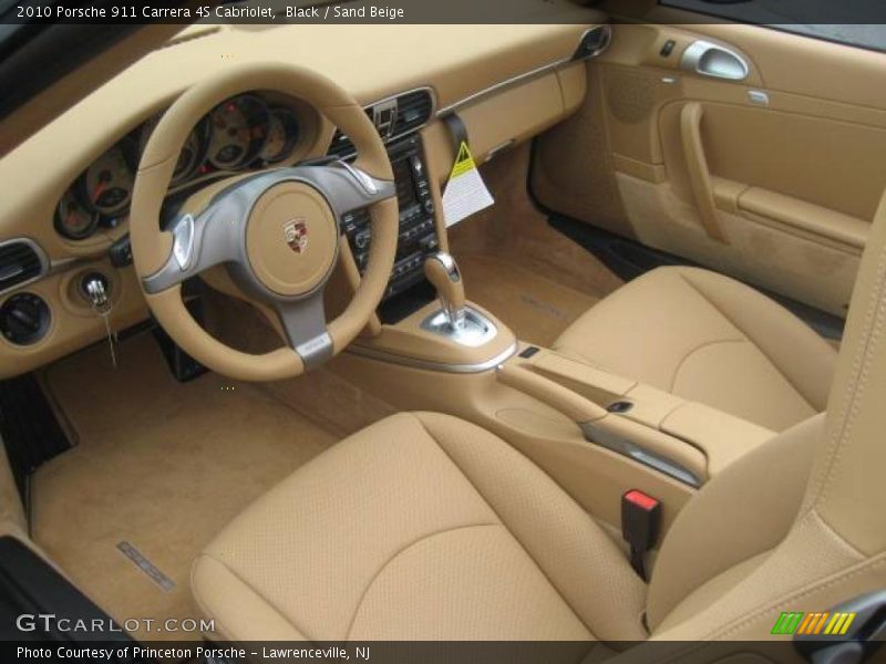 Black / Sand Beige 2010 Porsche 911 Carrera 4S Cabriolet