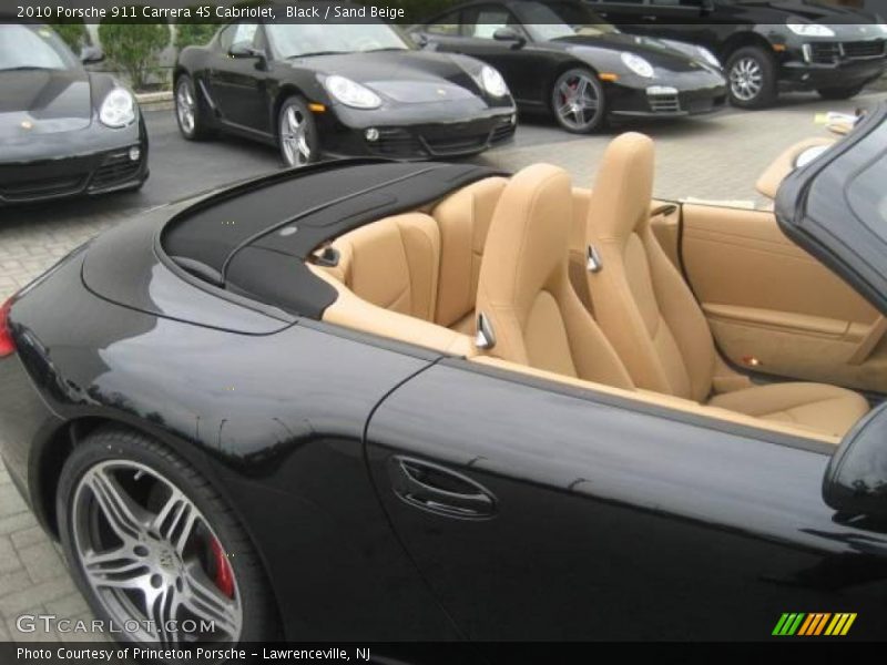 Black / Sand Beige 2010 Porsche 911 Carrera 4S Cabriolet