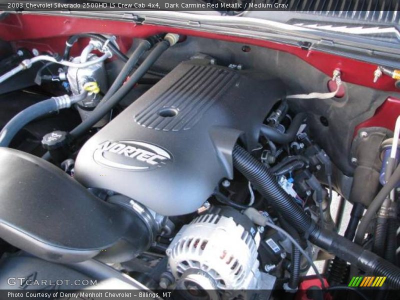 Dark Carmine Red Metallic / Medium Gray 2003 Chevrolet Silverado 2500HD LS Crew Cab 4x4