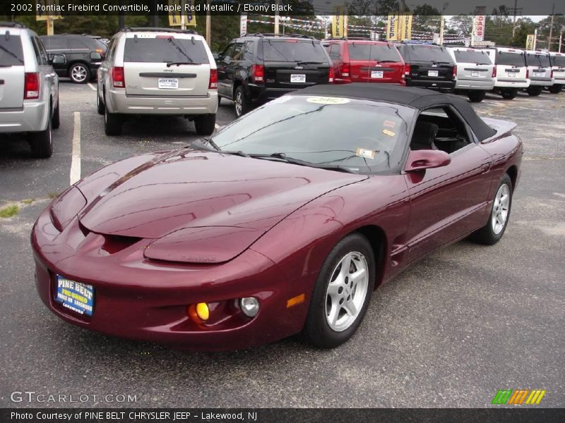 Maple Red Metallic / Ebony Black 2002 Pontiac Firebird Convertible