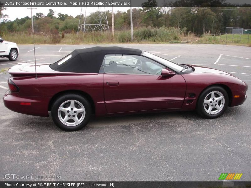 Maple Red Metallic / Ebony Black 2002 Pontiac Firebird Convertible