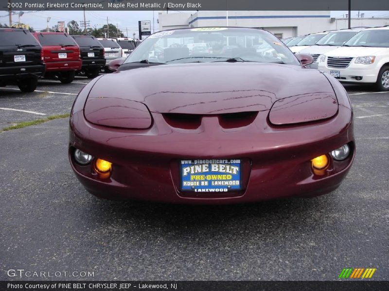Maple Red Metallic / Ebony Black 2002 Pontiac Firebird Convertible