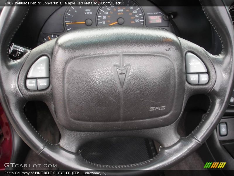 Maple Red Metallic / Ebony Black 2002 Pontiac Firebird Convertible