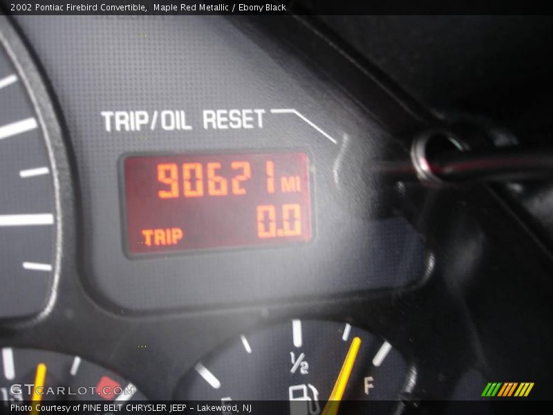 Maple Red Metallic / Ebony Black 2002 Pontiac Firebird Convertible