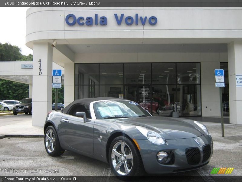 Sly Gray / Ebony 2008 Pontiac Solstice GXP Roadster