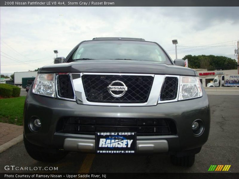 Storm Gray / Russet Brown 2008 Nissan Pathfinder LE V8 4x4