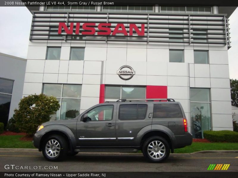 Storm Gray / Russet Brown 2008 Nissan Pathfinder LE V8 4x4