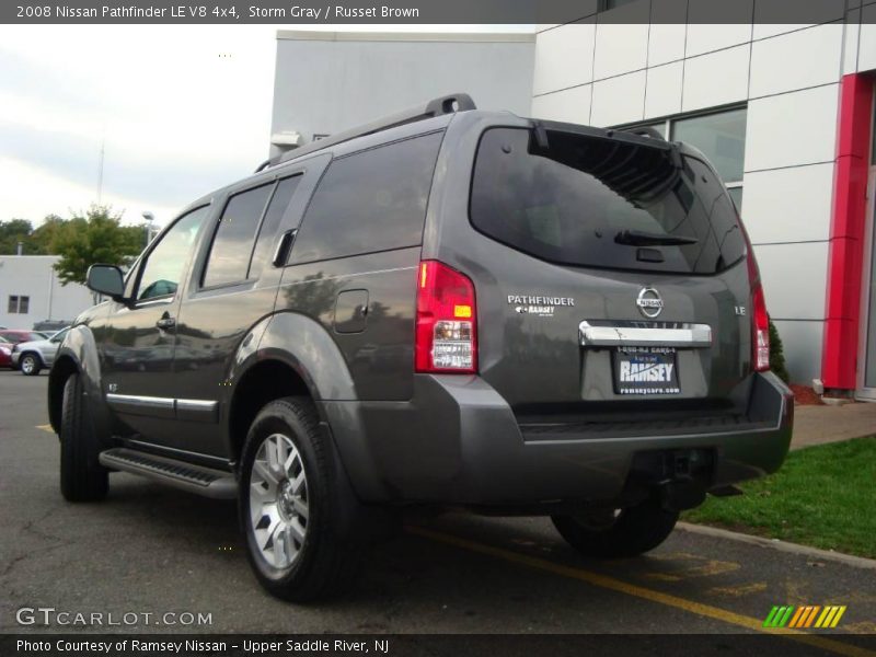 Storm Gray / Russet Brown 2008 Nissan Pathfinder LE V8 4x4