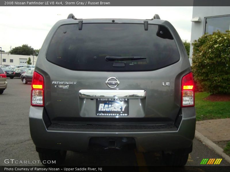 Storm Gray / Russet Brown 2008 Nissan Pathfinder LE V8 4x4