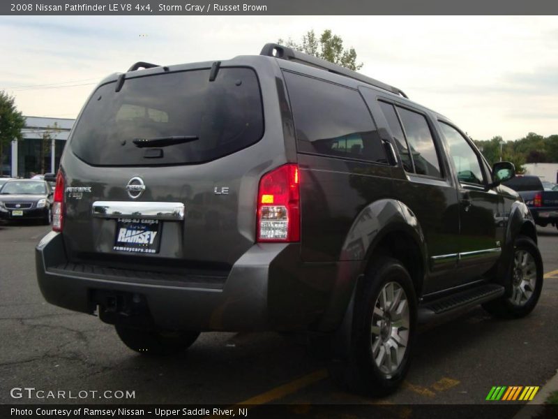 Storm Gray / Russet Brown 2008 Nissan Pathfinder LE V8 4x4