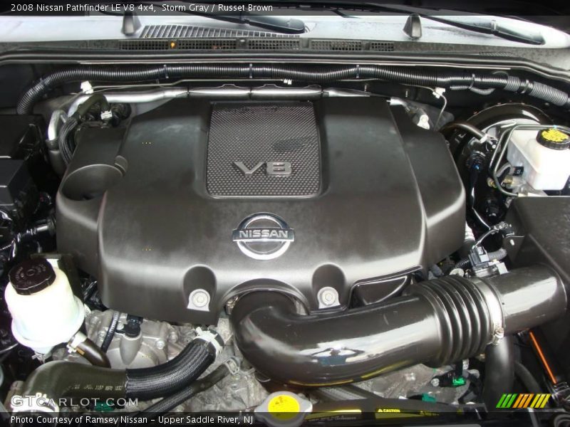 Storm Gray / Russet Brown 2008 Nissan Pathfinder LE V8 4x4