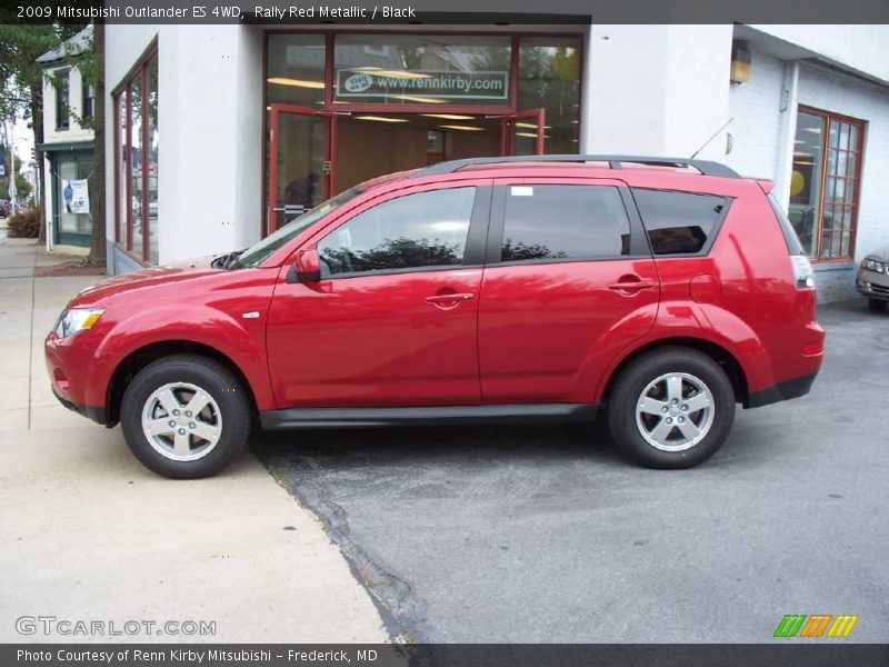Rally Red Metallic / Black 2009 Mitsubishi Outlander ES 4WD