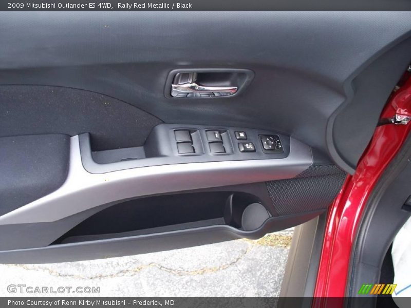 Rally Red Metallic / Black 2009 Mitsubishi Outlander ES 4WD