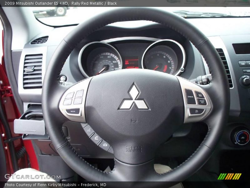 Rally Red Metallic / Black 2009 Mitsubishi Outlander ES 4WD