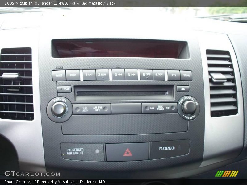 Rally Red Metallic / Black 2009 Mitsubishi Outlander ES 4WD