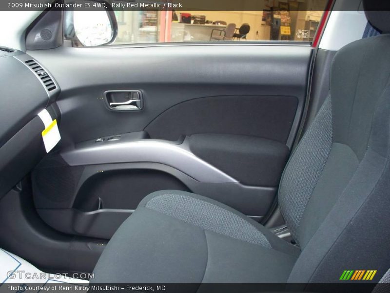 Rally Red Metallic / Black 2009 Mitsubishi Outlander ES 4WD