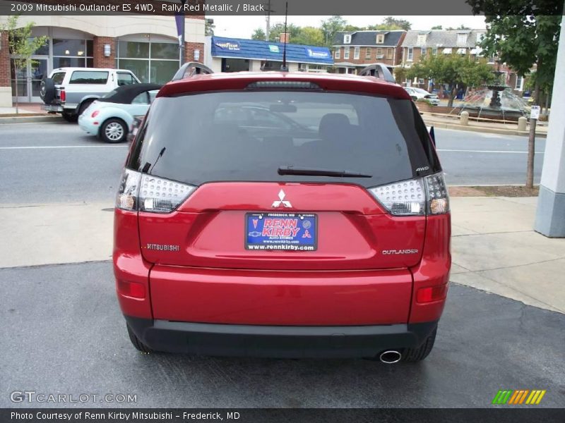 Rally Red Metallic / Black 2009 Mitsubishi Outlander ES 4WD