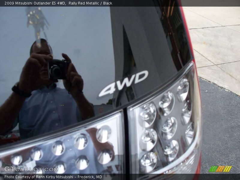 Rally Red Metallic / Black 2009 Mitsubishi Outlander ES 4WD
