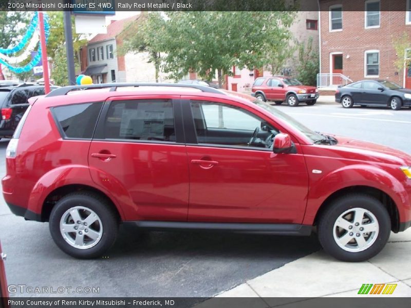 Rally Red Metallic / Black 2009 Mitsubishi Outlander ES 4WD