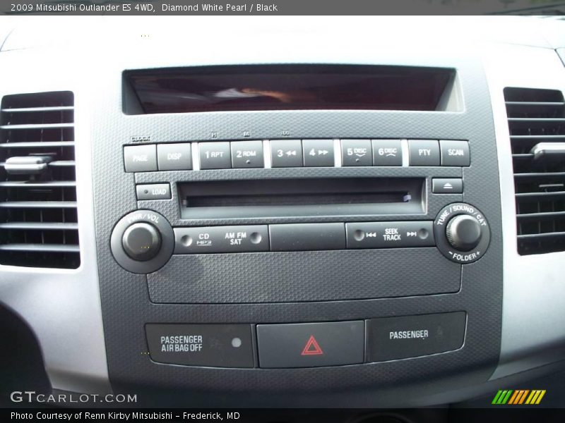 Diamond White Pearl / Black 2009 Mitsubishi Outlander ES 4WD