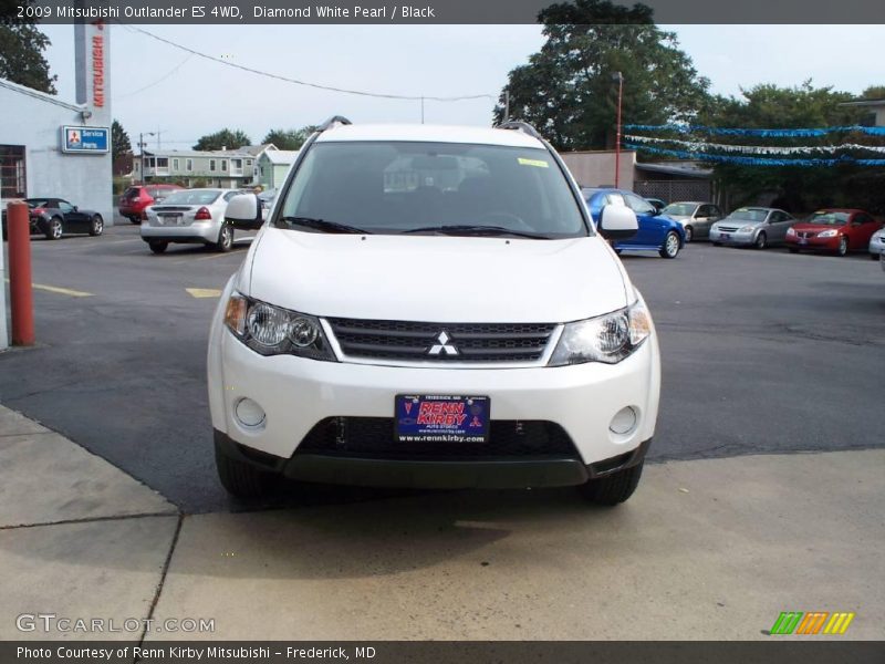 Diamond White Pearl / Black 2009 Mitsubishi Outlander ES 4WD