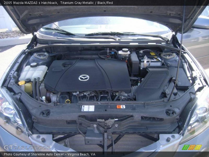 Titanium Gray Metallic / Black/Red 2005 Mazda MAZDA3 s Hatchback