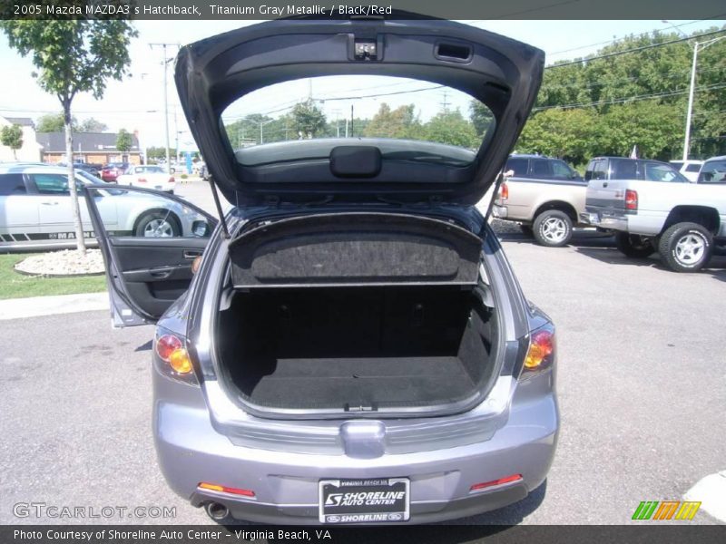 Titanium Gray Metallic / Black/Red 2005 Mazda MAZDA3 s Hatchback