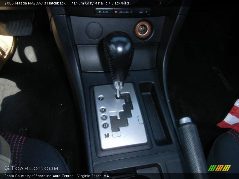Titanium Gray Metallic / Black/Red 2005 Mazda MAZDA3 s Hatchback