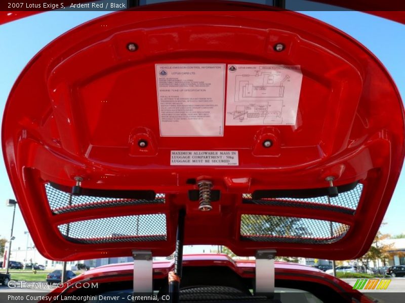 Ardent Red / Black 2007 Lotus Exige S