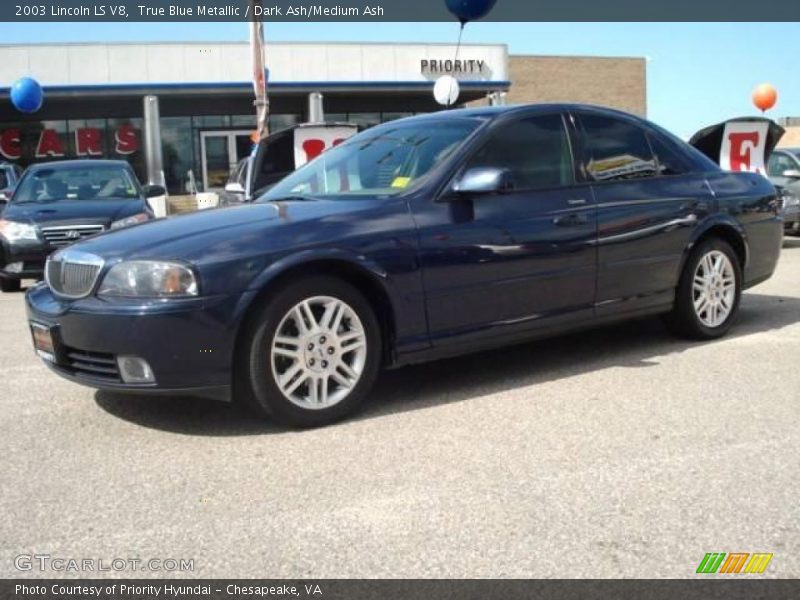 True Blue Metallic / Dark Ash/Medium Ash 2003 Lincoln LS V8