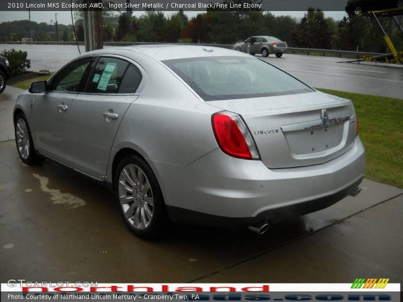 Ingot Silver Metallic / Charcoal Black/Fine Line Ebony 2010 Lincoln MKS EcoBoost AWD