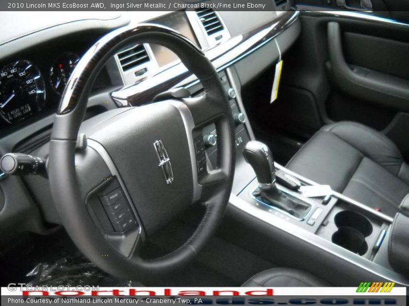 Ingot Silver Metallic / Charcoal Black/Fine Line Ebony 2010 Lincoln MKS EcoBoost AWD