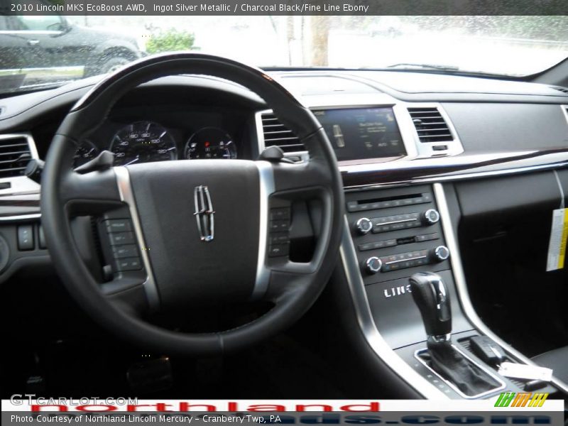 Ingot Silver Metallic / Charcoal Black/Fine Line Ebony 2010 Lincoln MKS EcoBoost AWD