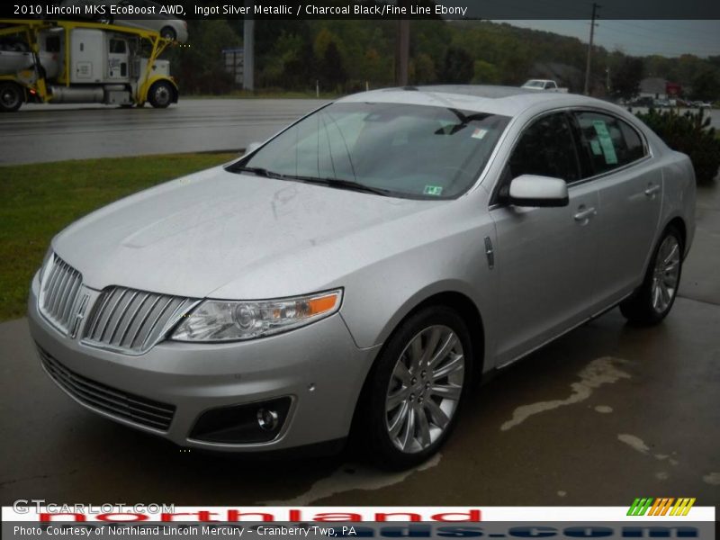 Ingot Silver Metallic / Charcoal Black/Fine Line Ebony 2010 Lincoln MKS EcoBoost AWD