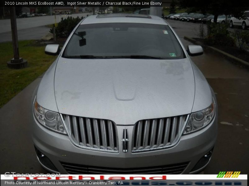 Ingot Silver Metallic / Charcoal Black/Fine Line Ebony 2010 Lincoln MKS EcoBoost AWD