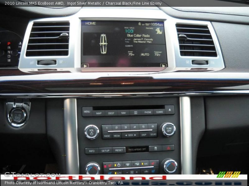 Ingot Silver Metallic / Charcoal Black/Fine Line Ebony 2010 Lincoln MKS EcoBoost AWD