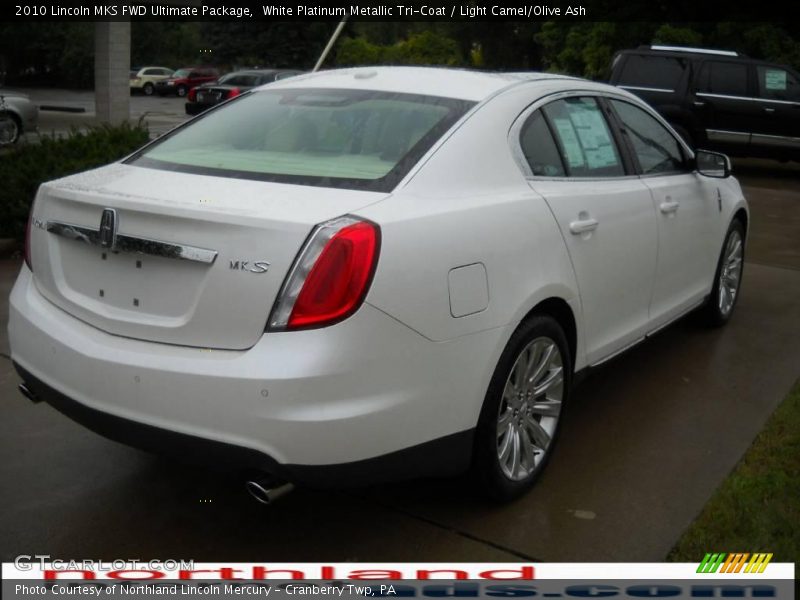 White Platinum Metallic Tri-Coat / Light Camel/Olive Ash 2010 Lincoln MKS FWD Ultimate Package