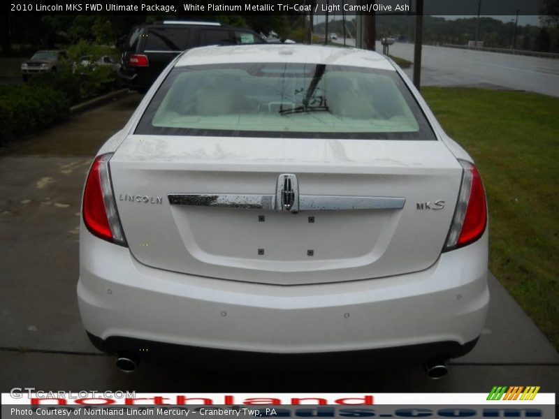White Platinum Metallic Tri-Coat / Light Camel/Olive Ash 2010 Lincoln MKS FWD Ultimate Package
