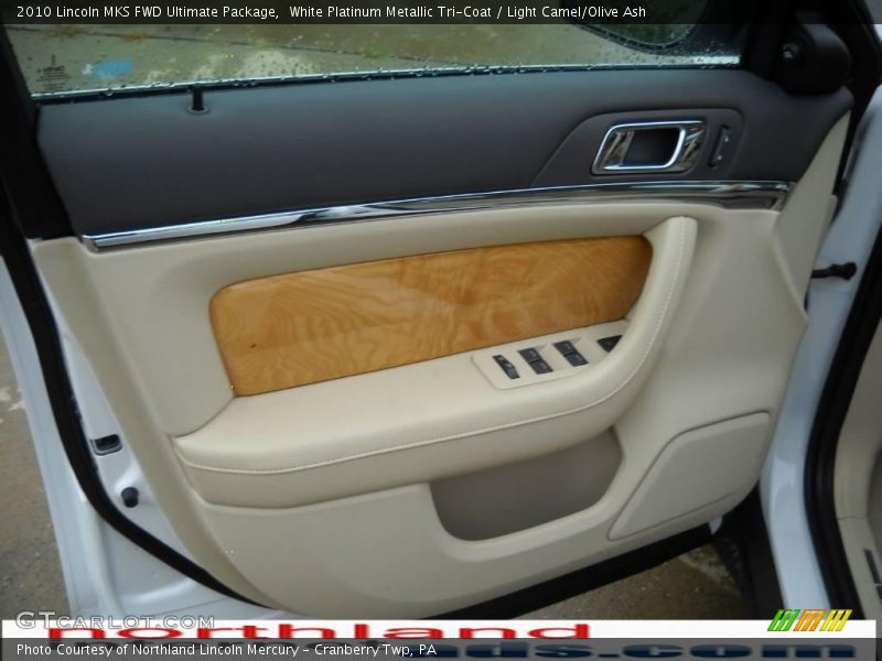 White Platinum Metallic Tri-Coat / Light Camel/Olive Ash 2010 Lincoln MKS FWD Ultimate Package