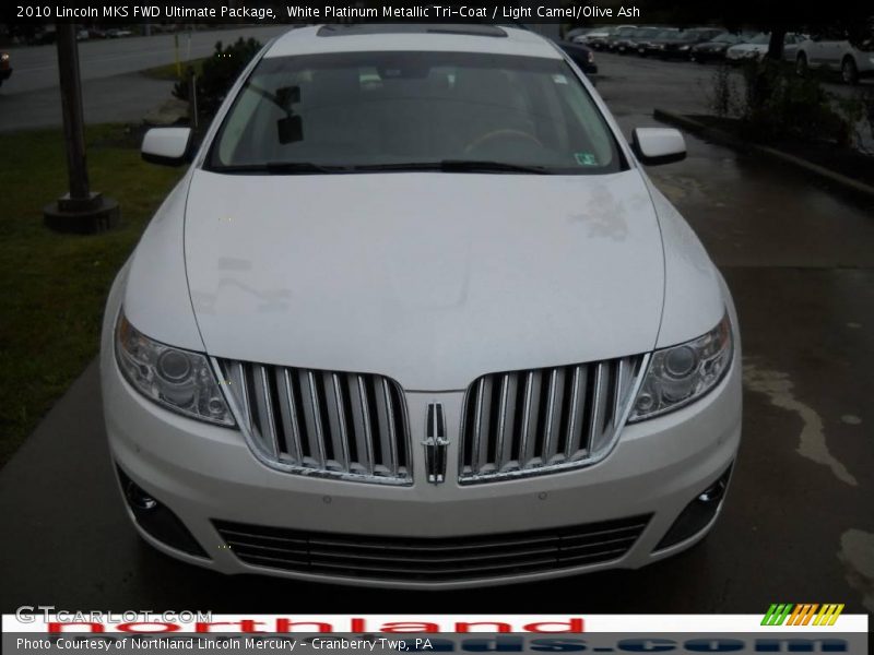 White Platinum Metallic Tri-Coat / Light Camel/Olive Ash 2010 Lincoln MKS FWD Ultimate Package