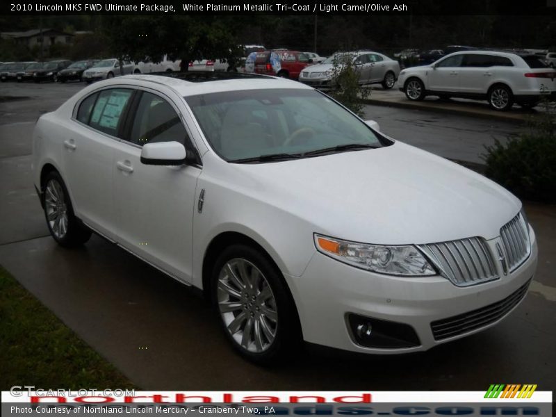White Platinum Metallic Tri-Coat / Light Camel/Olive Ash 2010 Lincoln MKS FWD Ultimate Package