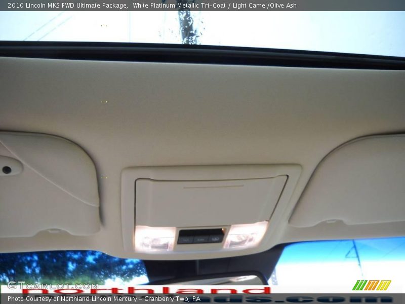 White Platinum Metallic Tri-Coat / Light Camel/Olive Ash 2010 Lincoln MKS FWD Ultimate Package