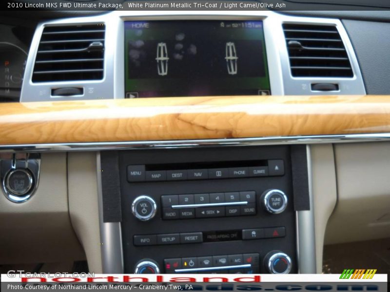 White Platinum Metallic Tri-Coat / Light Camel/Olive Ash 2010 Lincoln MKS FWD Ultimate Package