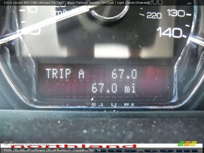 White Platinum Metallic Tri-Coat / Light Camel/Olive Ash 2010 Lincoln MKS FWD Ultimate Package